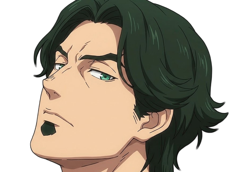 gori suido tokyo 24th ward anime homme cheveux-verts yeux-verts