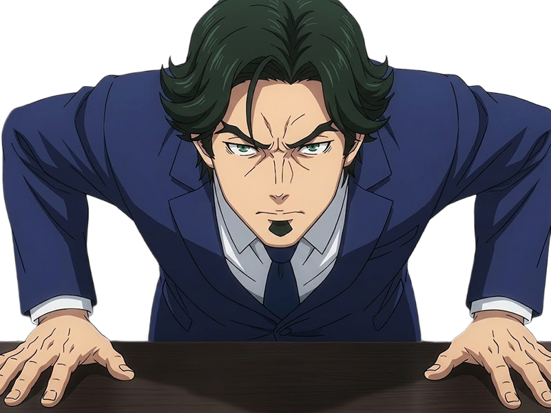 gori suido tokyo 24th ward anime homme cheveux-verts yeux-verts