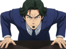 gori-suido-tokyo-24th-ward-anime-homme-cheveux-verts-yeux-verts