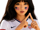 lisa-blackpink-coupe-monde-supporter-foot-kpop-coree-cute-usa