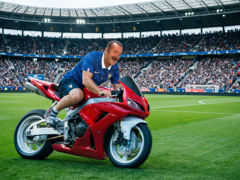 moto rouge ducati risitas edf cdm 2026 foot football course france fuite french dream magalax