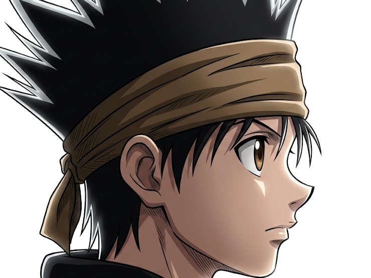 ging freecss jeune hunterxhunter hunter x anime manga homme cheveux-noirs yeux-marrons flashback