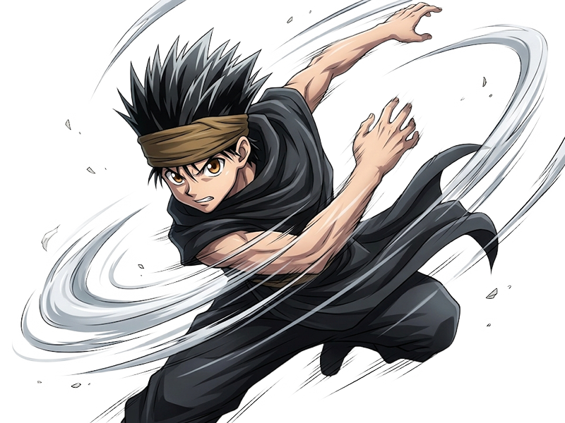ging freecss jeune hunterxhunter hunter x anime manga homme cheveux-noirs yeux-marrons flashback