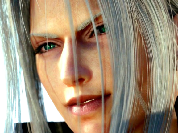 sephiroth ff7 final fantasy vii sourire narquois