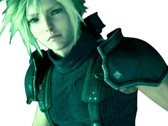 cloud strife ff7 final fantasy vii perplexe meh bof