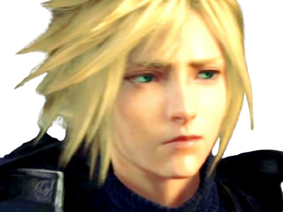 cloud strife ff7 final fantasy vii meh bof nah