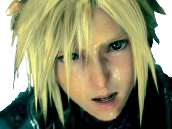 cloud strife ff7 final fantasy vii tremper mouiller