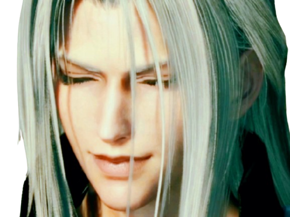 sephiroth ff7 final fantasy vii doux sourire confiant