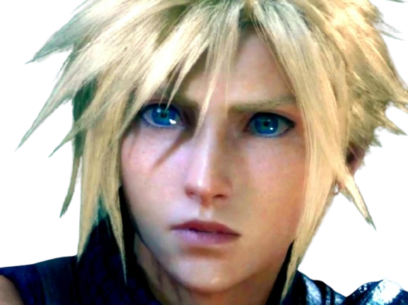 cloud strife ff7 final fantasy vii triste inquiet
