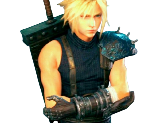 cloud strife ff7 final fantasy vii colere bouder
