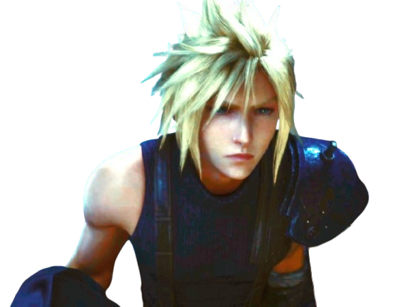 cloud strife ff7 final fantasy vii reflechir penser nuit