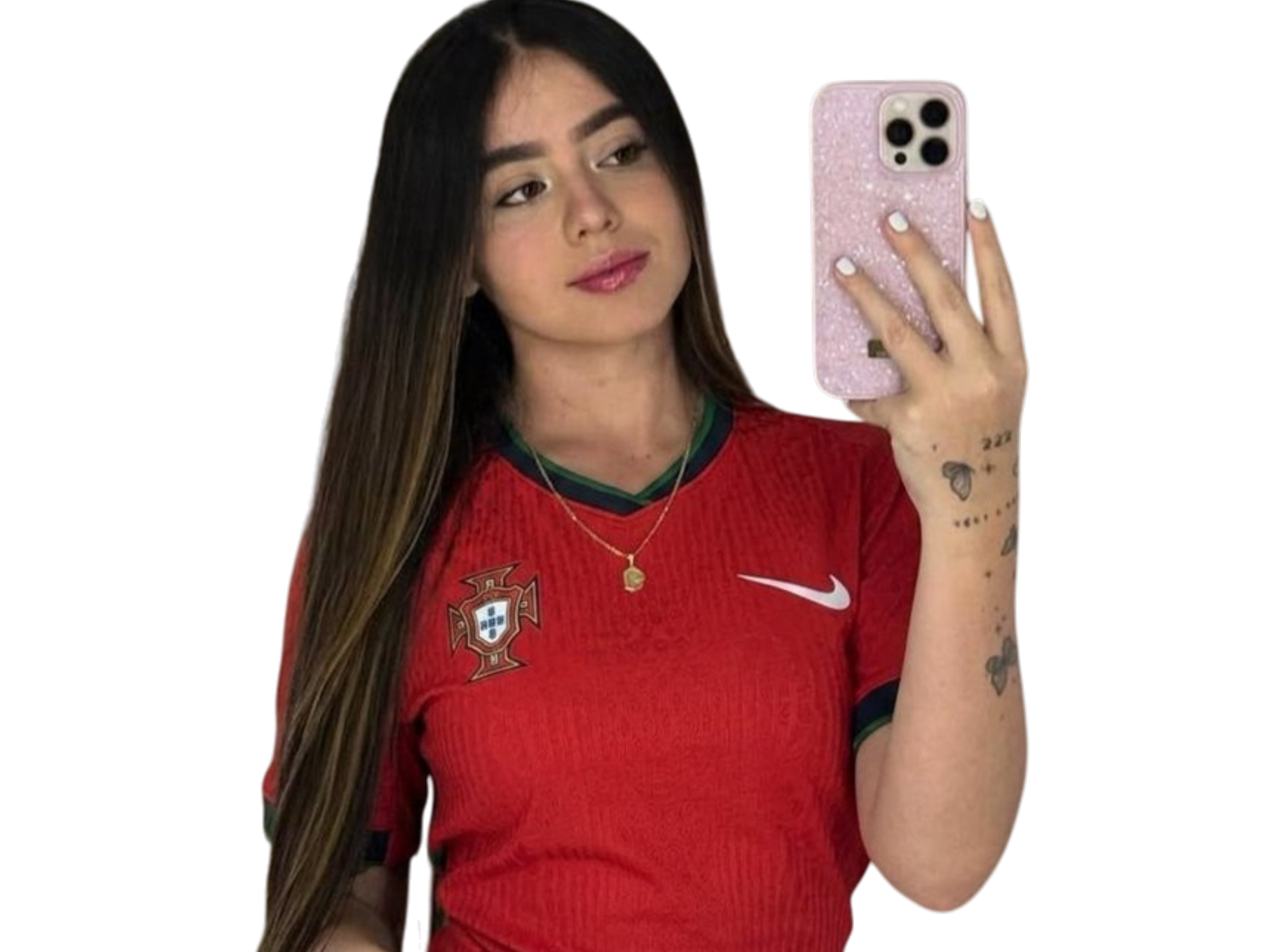 bruna silva brunasilvaxc teen femme portugaise maillot portugal selfie
