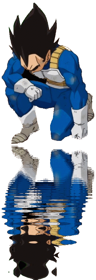 vegeta prince reflet perdu gif