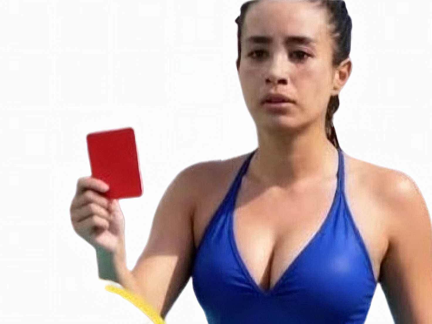 katia itzel garcia arbitre femme carton rouge bikini sexy cdm2026