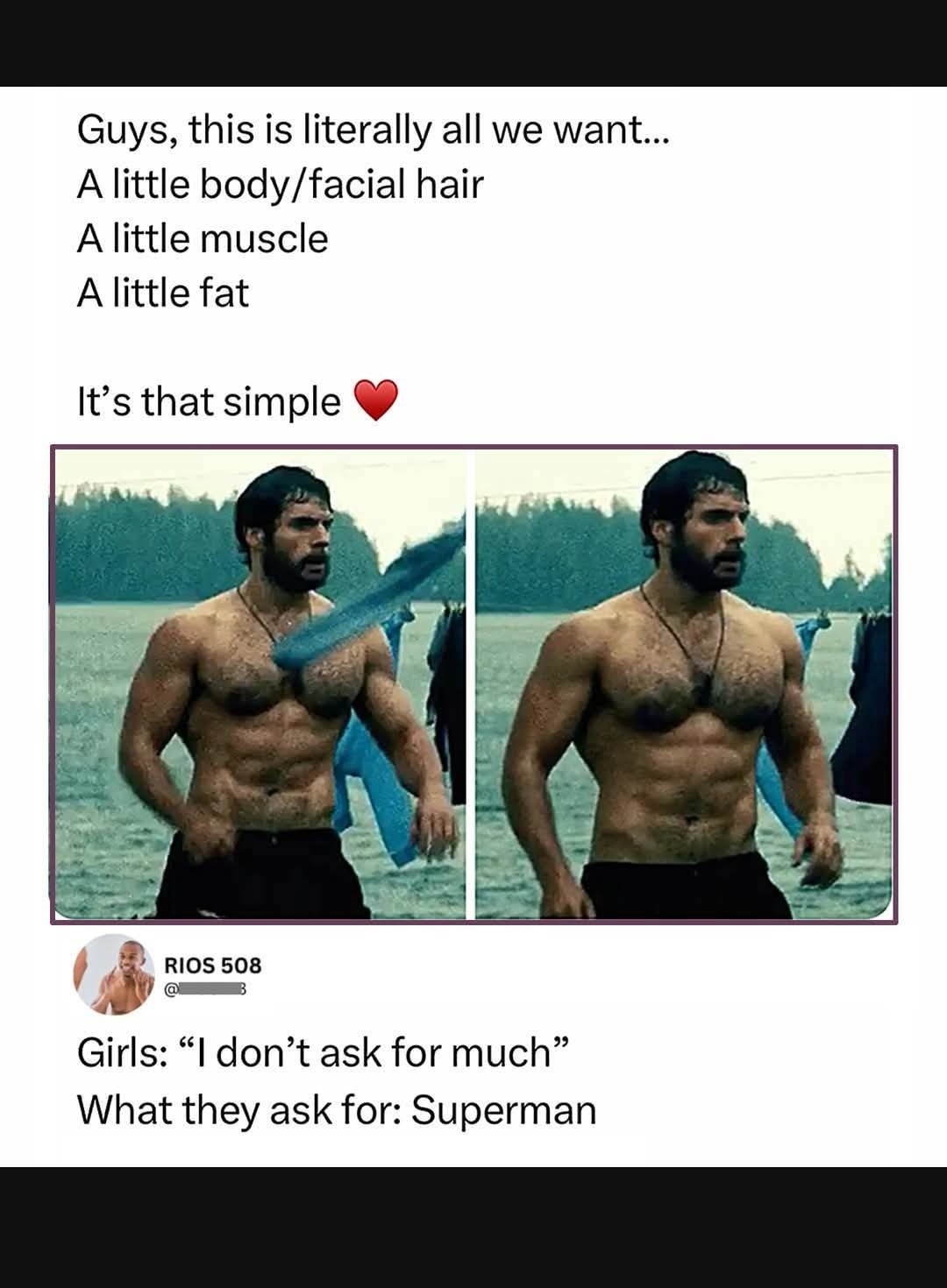 superman cavill henry muscle magalax femme hypocrites