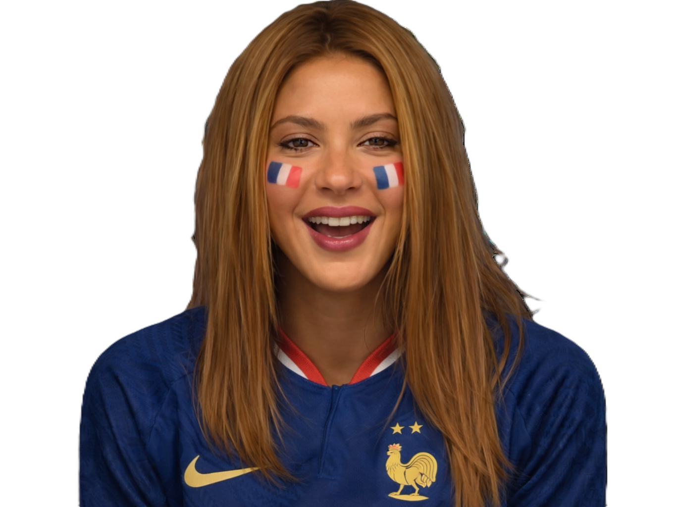 shakira equipe de france edf maillot bleu iko dai ohe cdm2026
