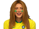 shakira-bresil-maillot-football-jaune-cdm2026-brazil-drapeau