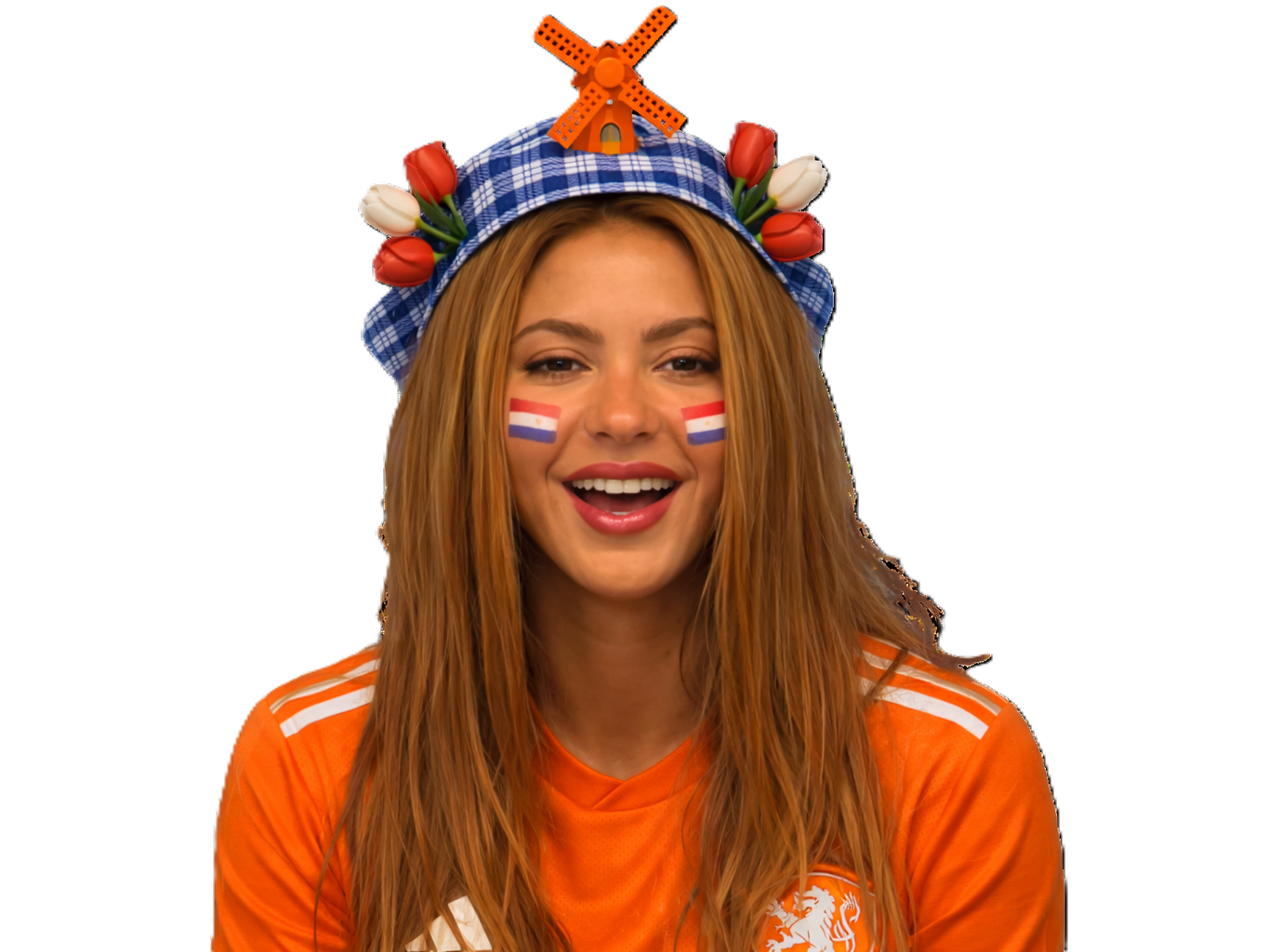 shakira hollande pays bas orange moulin maillot football cdm2026