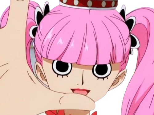 perona one piece cheveux rose yeux noir frange atropos fic bloop