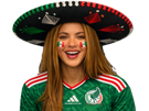 shakira-mexique-mexico-mexicaine-sombrero-maillot-cdm2026-drapeau-vert-tacos