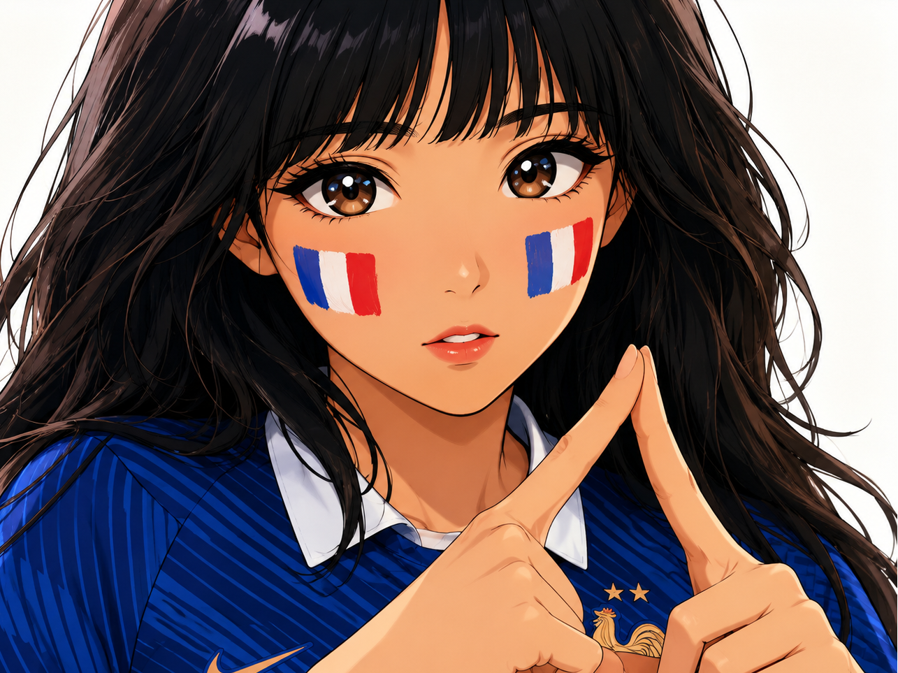 maillot coupe monde foot football yzabel japonnaise cute manga kikoojap asiatique lisa france supportrice anime
