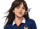 jenna-ortega-maillot-france-coupe-monde-foot-football-clope-cigarette-anime-manga