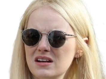 Sticker annie landsberg maniac serie emma emily jean stone actrice productrice americaine blonde femme lunettes cigarette par PubliusOvidius