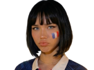 france-supportrice-coupe-monde-euro-cdm-asiatique-cute-boude-boudeuse