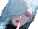 mei-mei-mei-jujutsu-kaisen-jjk-cheveux-blanc-yeux-violet-tresse-ade-delaide-vizard-fic-bloop-waifu