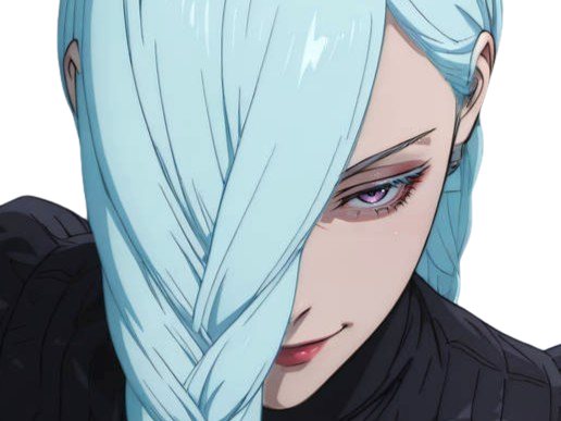 mei mei-mei jujutsu-kaisen jjk cheveux blanc yeux violet tresse ade delaide vizard fic bloop waifu
