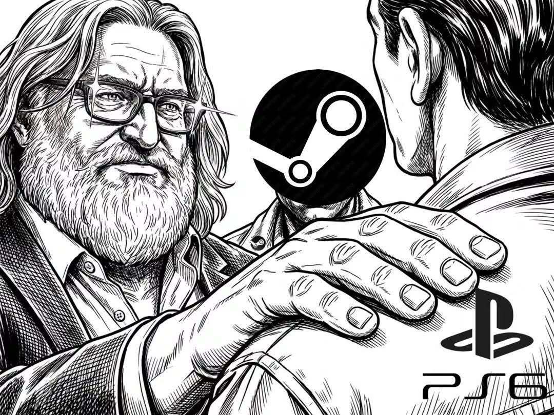 valve gabe newell steam playstation sony demat