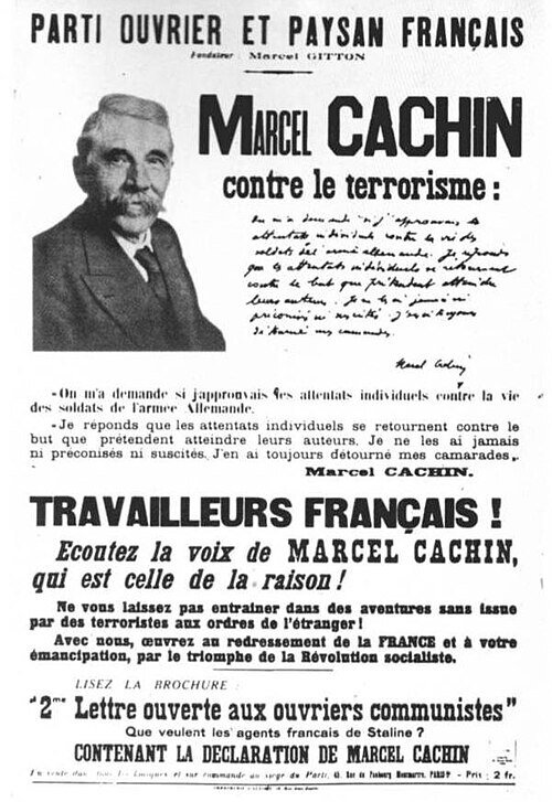 marcel cachin communiste pcf collabo resistant resistants