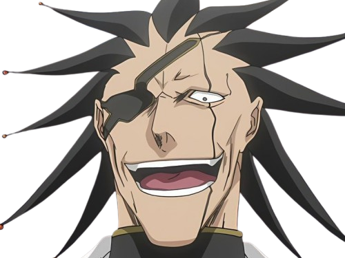zaraki kenpachi bleach cheveux noir cicatrice bandeau sepp fic bloop