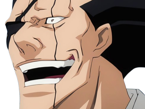 zaraki kenpachi bleach cheveux noir cicatrice bandeau sepp fic bloop