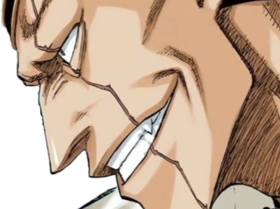 zaraki kenpachi bleach cheveux noir cicatrice bandeau sepp fic bloop