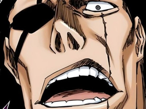 zaraki kenpachi bleach cheveux noir cicatrice bandeau sepp fic bloop