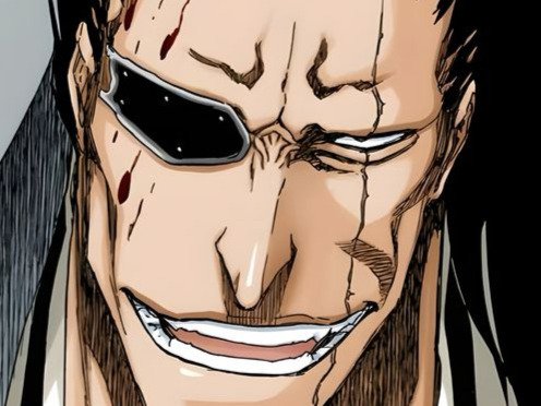 zaraki kenpachi bleach cheveux noir cicatrice bandeau sepp fic bloop