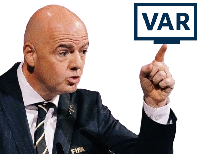infantino foot football fifa var vared