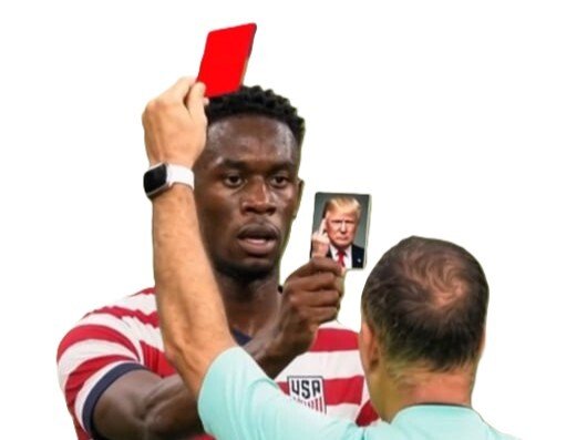 balogun trump carton rouge corruption usa cdm2026 arbitre fifa