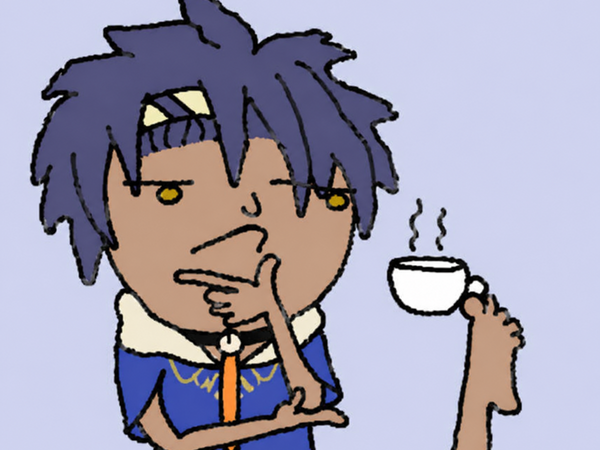 fire emblem fortune weave cai cafe coffee tasse pied pense reflechit