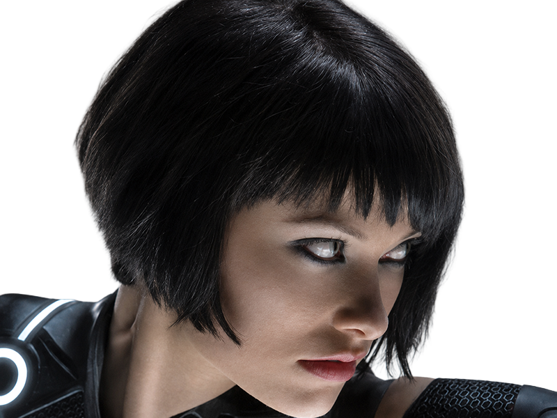 quorra iso tron heritage legacy film 2010 femme olivia wilde vingtaine yeux bleus cheveux noirs