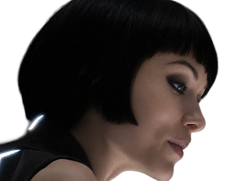 quorra iso tron heritage legacy film 2010 femme olivia wilde vingtaine yeux bleus cheveux noirs