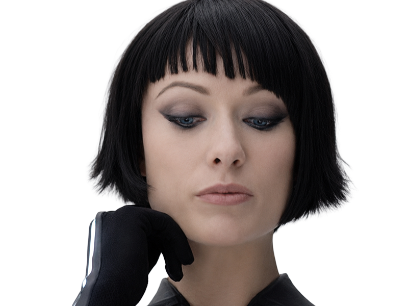 quorra iso tron heritage legacy film 2010 femme olivia wilde vingtaine yeux bleus cheveux noirs