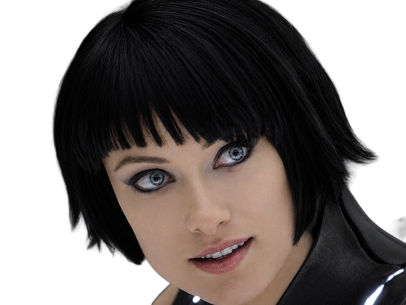 quorra iso tron heritage legacy film 2010 femme olivia wilde vingtaine yeux bleus cheveux noirs