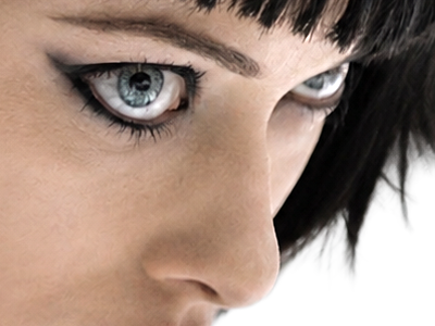 quorra iso tron heritage legacy film 2010 femme olivia wilde vingtaine yeux bleus cheveux noirs