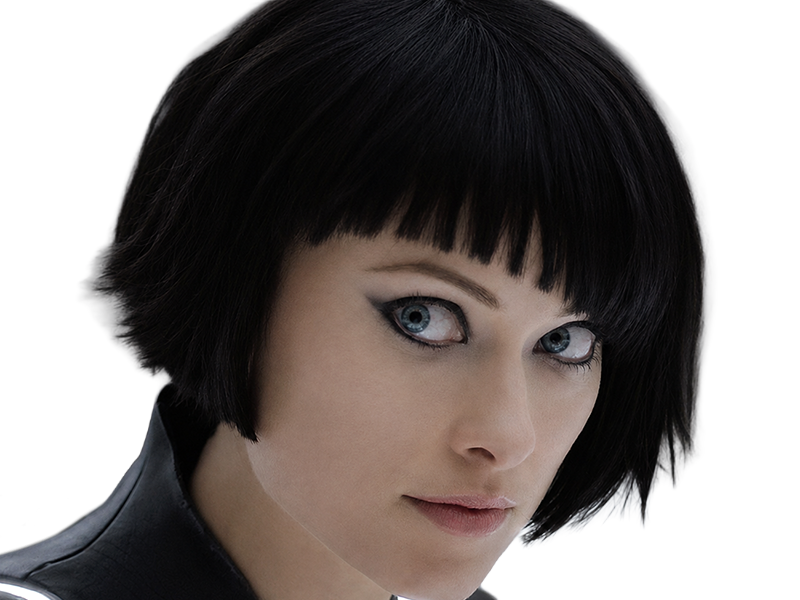 quorra iso tron heritage legacy film 2010 femme olivia wilde vingtaine yeux bleus cheveux noirs