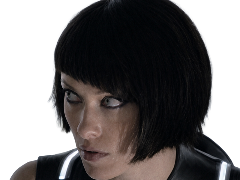 quorra iso tron heritage legacy film 2010 femme olivia wilde vingtaine yeux bleus cheveux noirs