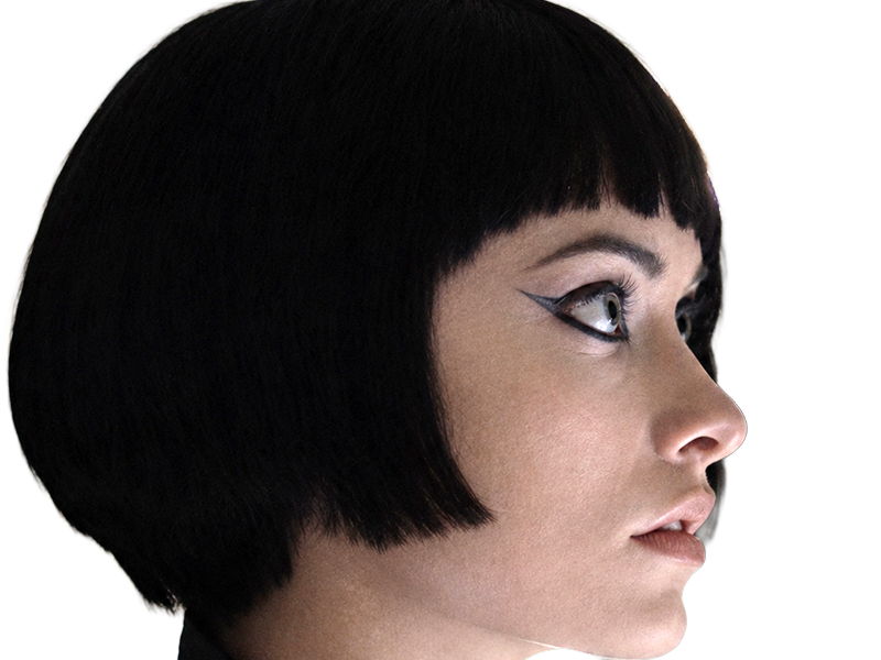 Sticker quorra iso tron heritage legacy film 2010 femme olivia wilde vingtaine yeux bleus cheveux noirs par Dark-63
