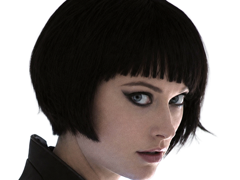 Sticker quorra iso tron heritage legacy film 2010 femme olivia wilde vingtaine yeux bleus cheveux noirs par Dark-63