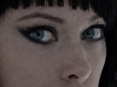 Sticker quorra iso tron heritage legacy film 2010 femme olivia wilde vingtaine yeux bleus cheveux noirs par Dark-63
